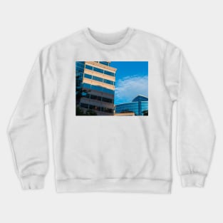 Buildings, shadows, sky Crewneck Sweatshirt